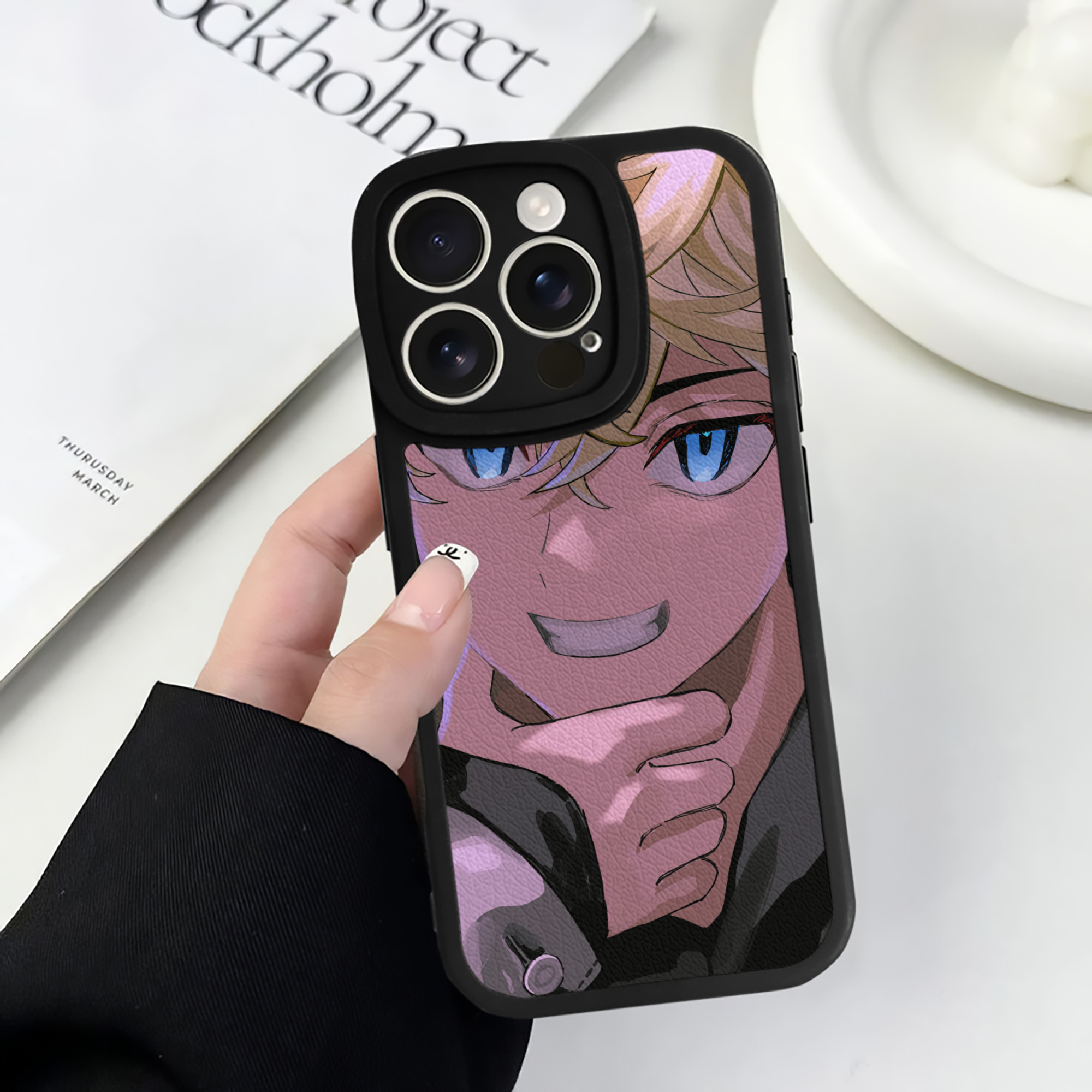 （画像用） 東京リベンジャーズ Tokyo Revengers 【iPhone 16シリーズ対応】シリコンスマホケース（レザー調） 材質：シリコン